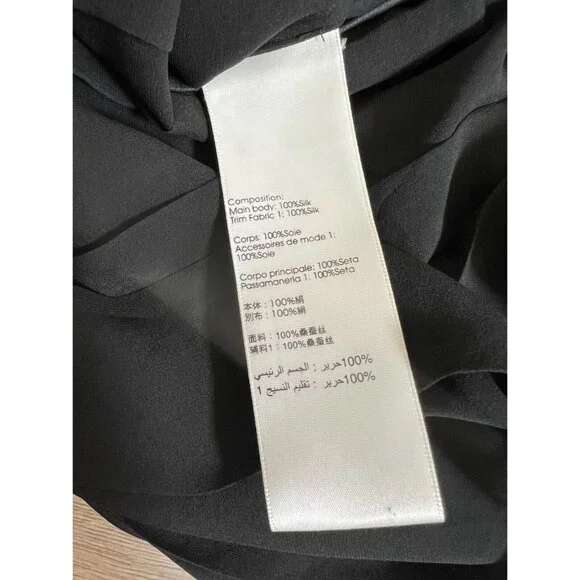 $695 3.1 Phillip Lim Women's Black Round Neck Sleeveless Silk Belt Dress Size 4 - Picture 4 of 9